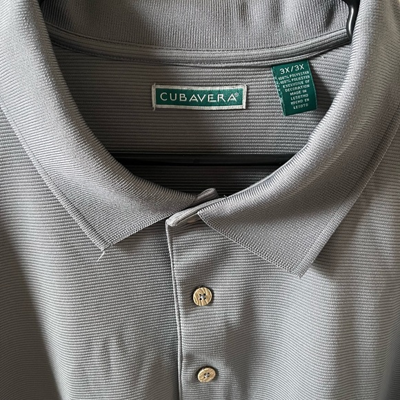 Cubavera Men’s Polo Shirt | 3X | Grey | Collared | Like New - Picture 2 of 4